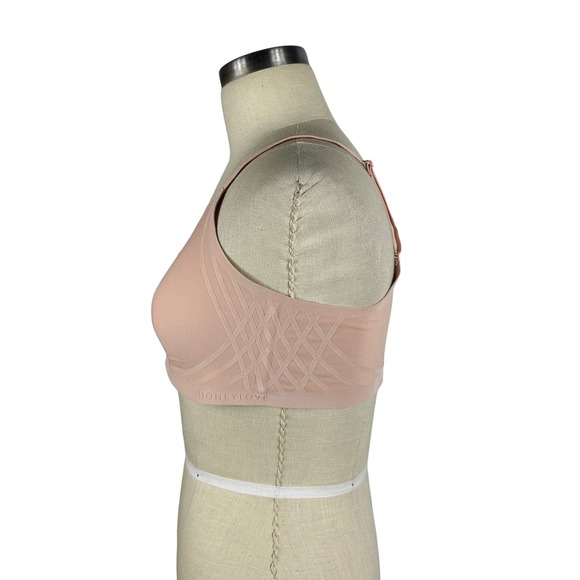 HONEYLOVE Nude Pink Silhouette Bra Wireless Women's Size Large - Picture 2 of 5